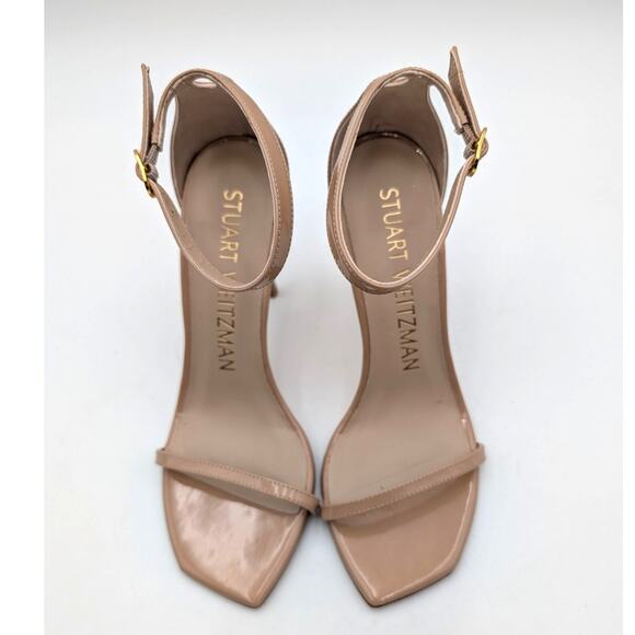 Stuart Weitzman Nudistcurve 100 Stiletto Heel Sandal Women's Tan Sz US7.5B EU38 - Picture 9 of 9